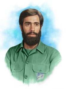 شهید ابراهیم وکیل زاده | نقاشی شهید | طراحی چهره | احسان شعبانی