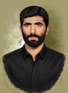 شهید حجت ملا آقایی | نقاشی شهید | طراحی چهره | احسان شعبانی