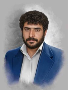 شهید حسین خلخالی | نقاشی شهید | طراحی چهره | احسان شعبانی