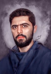 شهید حمید سیاهکالی | نقاشی شهید | طراحی چهره | احسان شعبانی