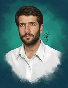شهید محمد حسن کسایی | نقاشی شهید | طراحی چهره | احسان شعبانی