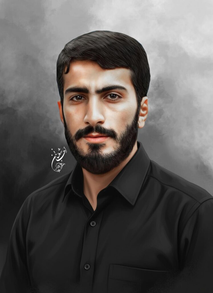 شهید مصطفی صدرزاده | نقاشی شهید | طراحی چهره | احسان شعبانی