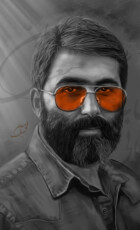 شهید آوینی شهید آوینی | نقاشی شهید | طراحی چهره | احسان شعبانی