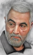 شهید سلیمانی | سردار سلیمانی شهید سلیمانی | سردار سلیمانی | نقاشی شهید | طراحی چهره | احسان شعبانی