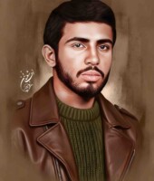 شهید عباس بیات شهید عباس بیات | نقاشی شهید | طراحی چهره | احسان شعبانی