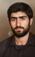 شهید قاسم اصغری شهید قاسم اصغری | نقاشی شهید | طراحی چهره | احسان شعبانی