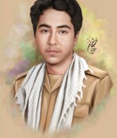 شهید منصور گلشنی شهید منصور گلشنی | نقاشی شهید | طراحی چهره | احسان شعبانی